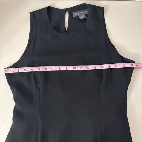 Banana Republic Black Silk Maxi Dress Women's Size 10 - Picture 14 of 16
